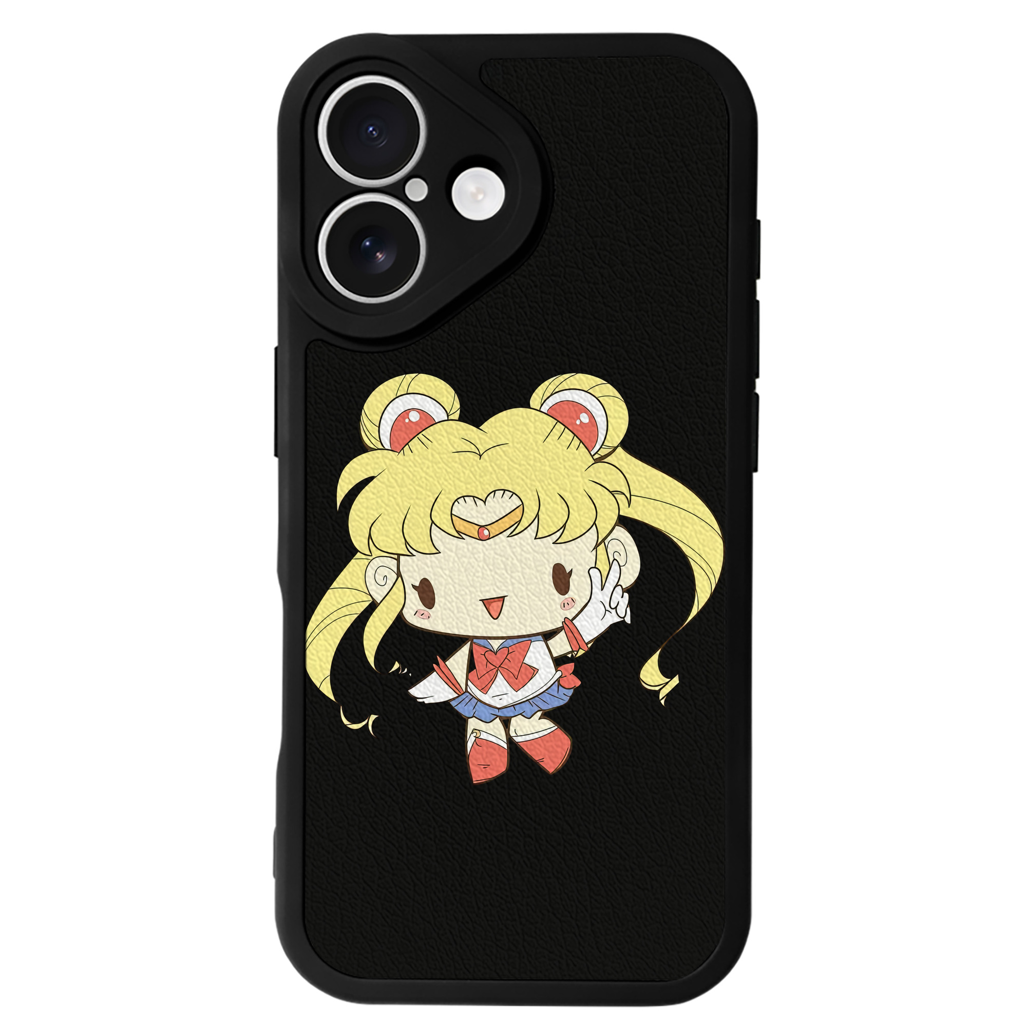 （画像用） 美少女戦士セーラームーン 月野 うさぎ つきの うさぎ Sailor Moon Tsukino Usagi 【iPhone 16シリーズ対応】シリコンスマホケース（レザー調） 材質：シリコン